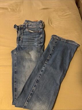 American Eagle Outfitters Women's Faded Blue Bootcut Jeans